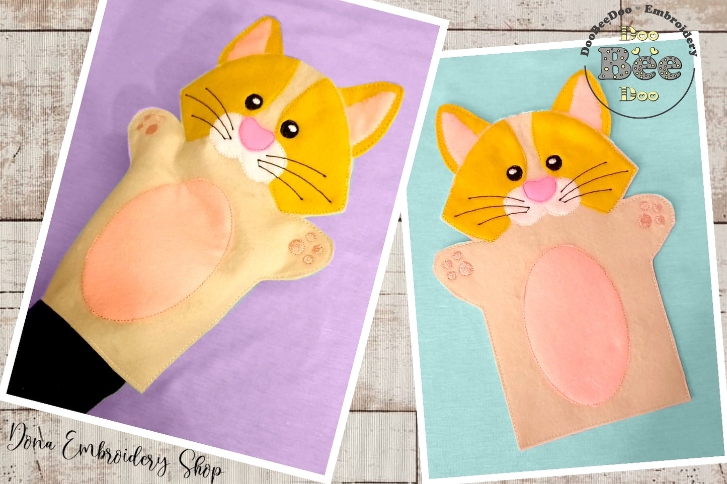 Cat Puppet - ITH Project - Machine Embroidery Design