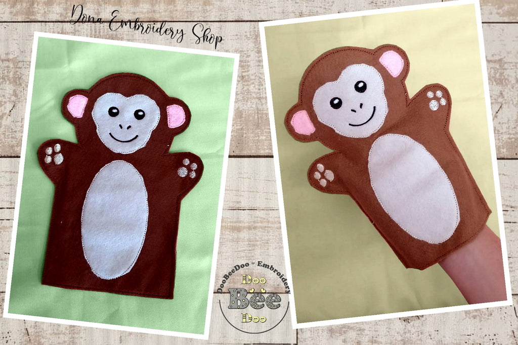 Monkey Puppet - ITH Project - Machine Embroidery Design