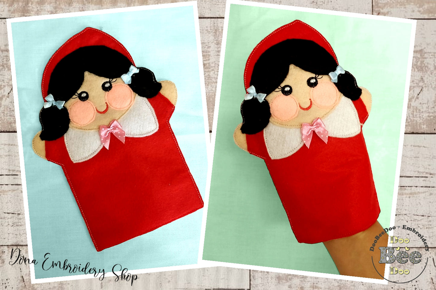 Little Red Riding Hood Puppet - ITH Project - Machine Embroidery Design