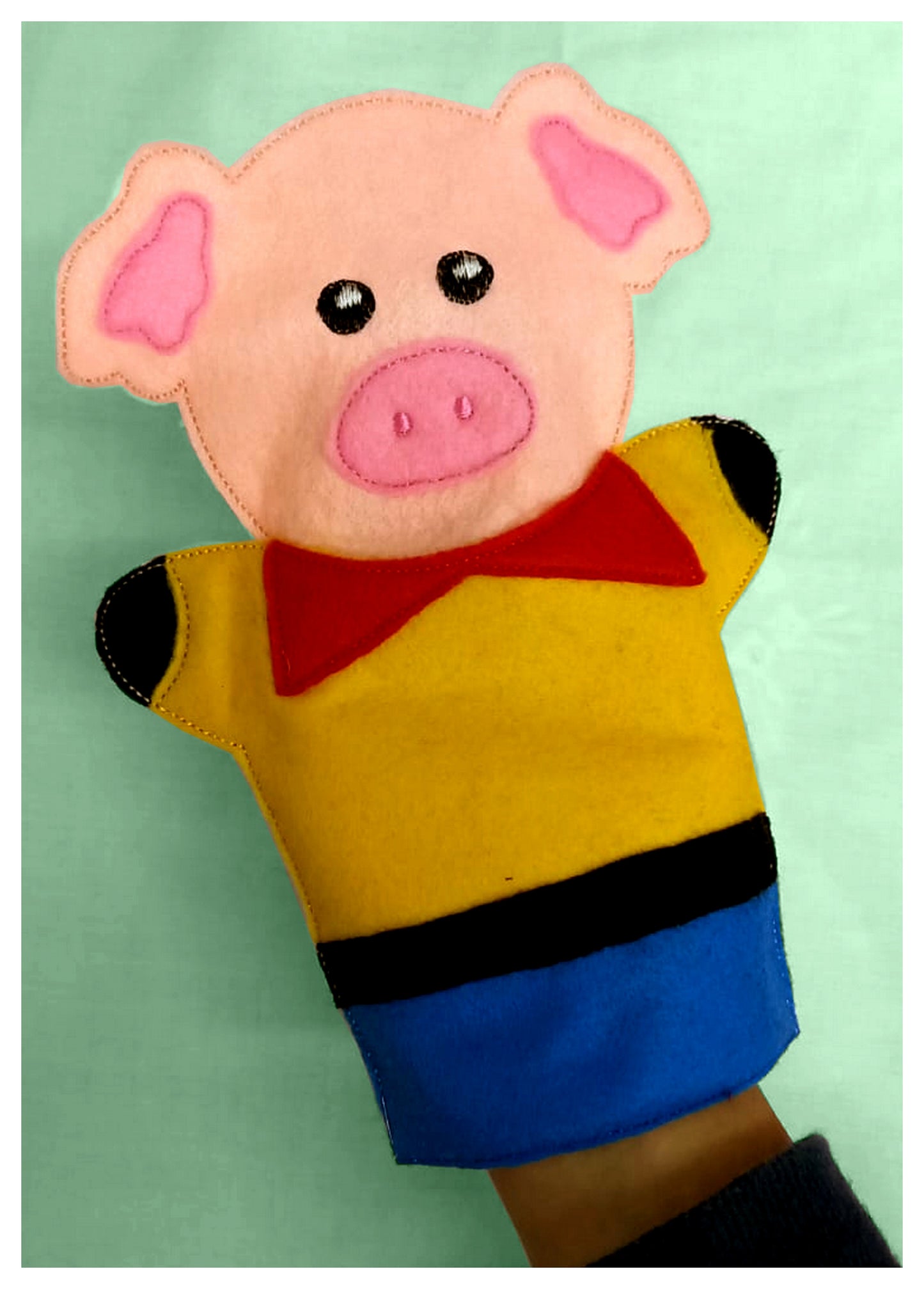 Tree Little Pigs Puppets Set - ITH Project - Machine Embroidery Design