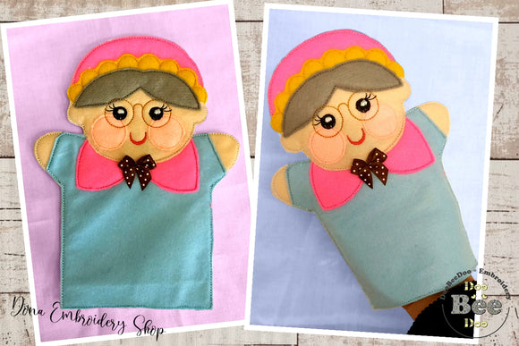 Grandma Puppet - ITH Project - Machine Embroidery Design