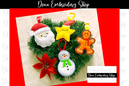 Christmas Ornaments Pack with 28 designs - ITH Project - Machine Embroidery Design