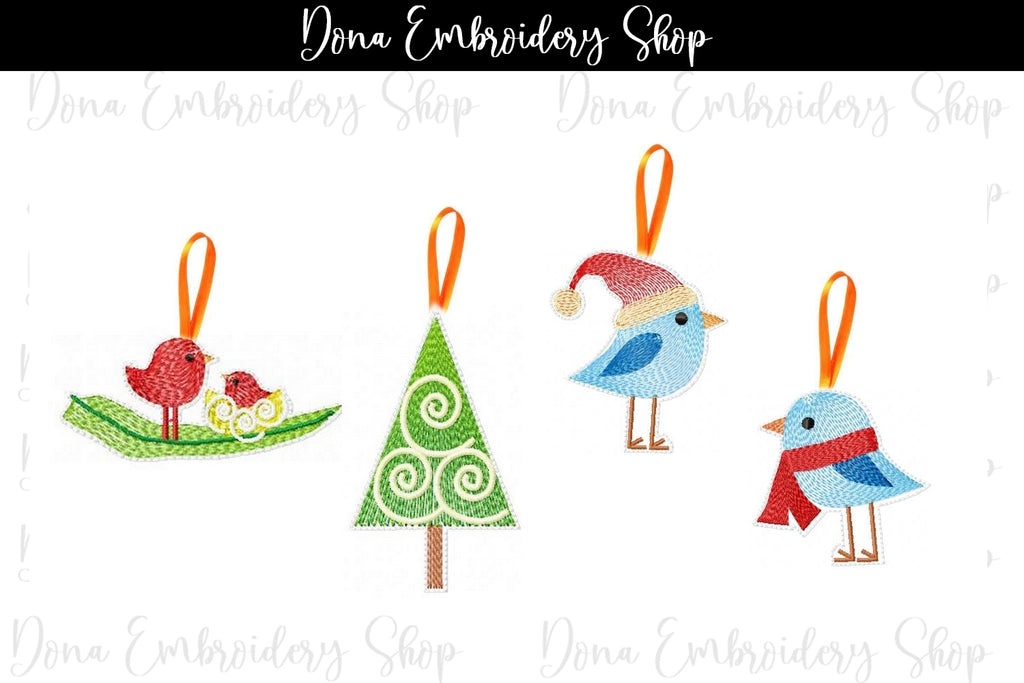 Christmas Ornaments Pack with 28 designs - ITH Project - Machine Embroidery Design