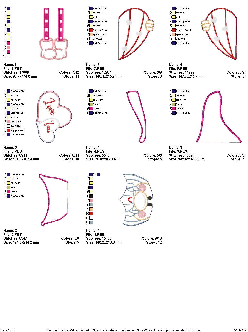 Gnome Love You Ornament - ITH Project - Machine Embroidery Design