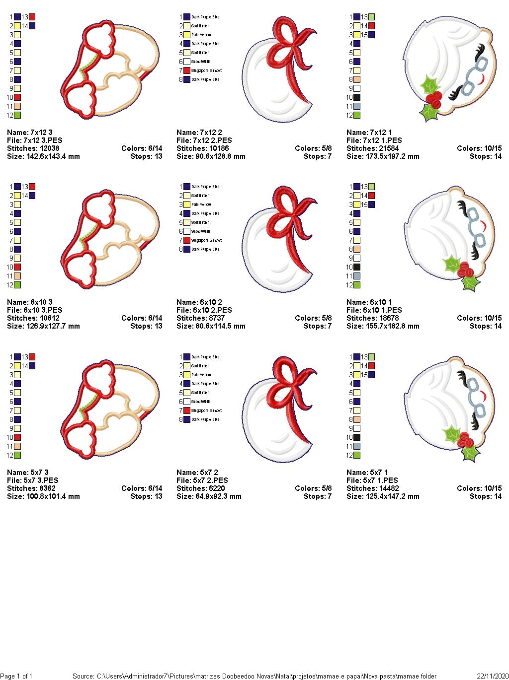 Mr. and Mrs. Claus Wreath - ITH Project - Machine Embroidery Design