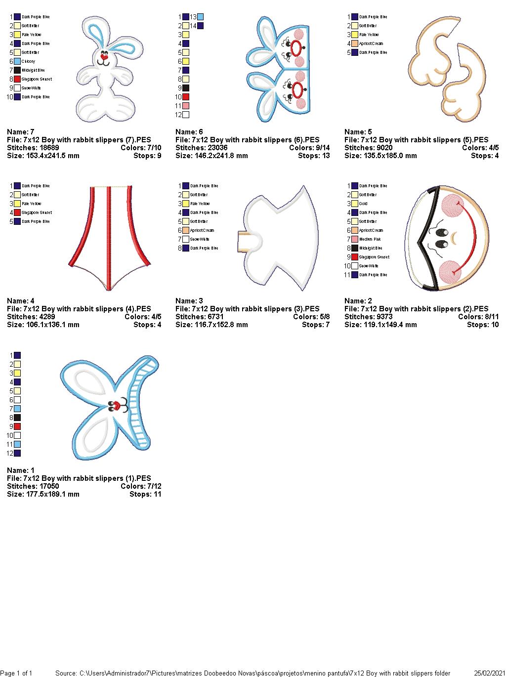 Easter Pajama Boy Vase Ornament - ITH Project - Machine Embroidery Design