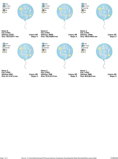 It's a boy - 7 designs 6 Sizes - Machine Embroidery Designs