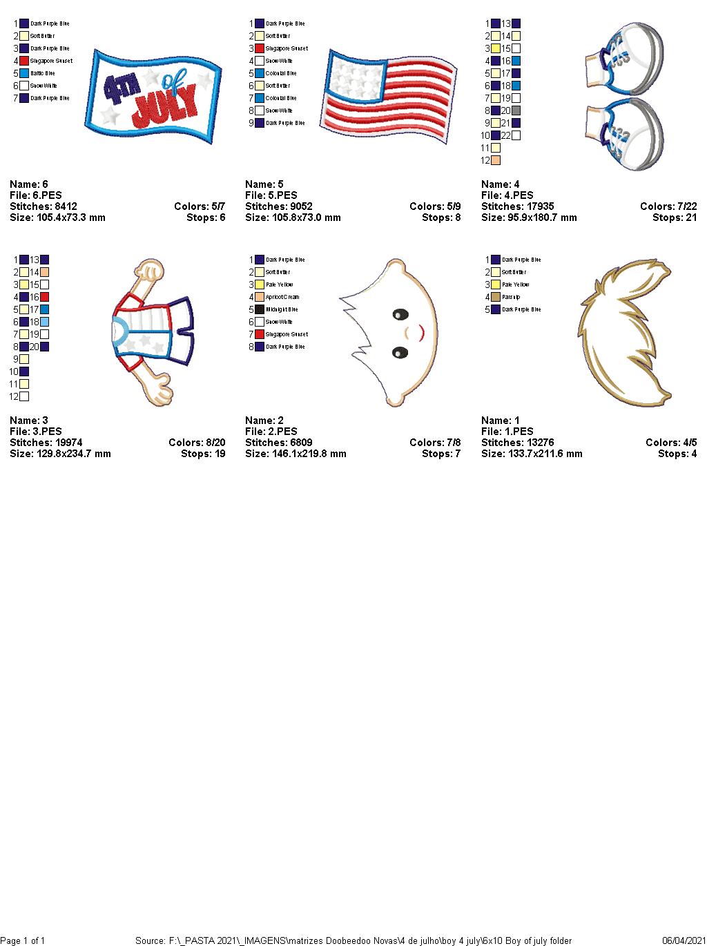 4th of July Boy Ornament - ITH Project - Machine Embroidery Design