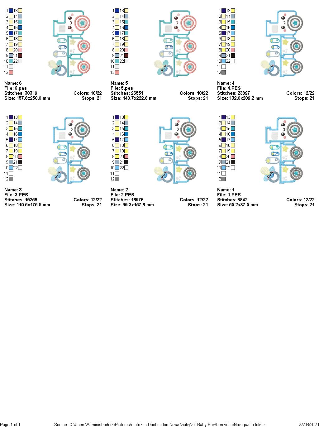 It's a boy - 7 designs 6 Sizes - Machine Embroidery Designs
