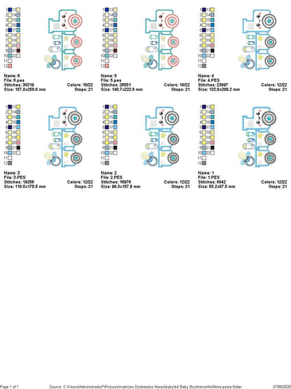 It's a boy - 7 designs 6 Sizes - Machine Embroidery Designs