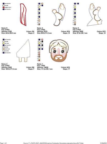 Jesus Ornament - ITH Project - Machine Embroidery Design
