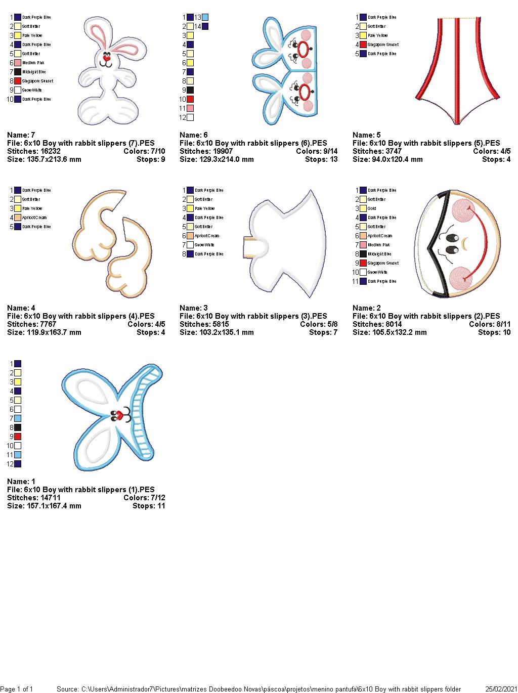Easter Pajama Boy Vase Ornament - ITH Project - Machine Embroidery Design