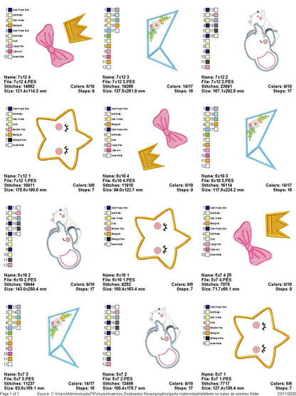 Baby Elephant Balloon Girl Nursery Door - ITH Project - Machine Embroidery Design