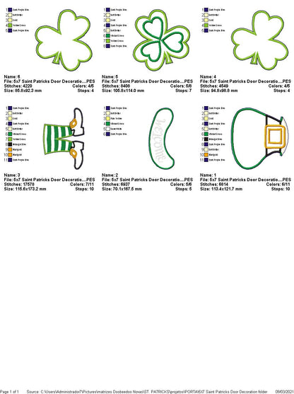 Saint Patricks Ornament - ITH Project - Machine Embroidery Design