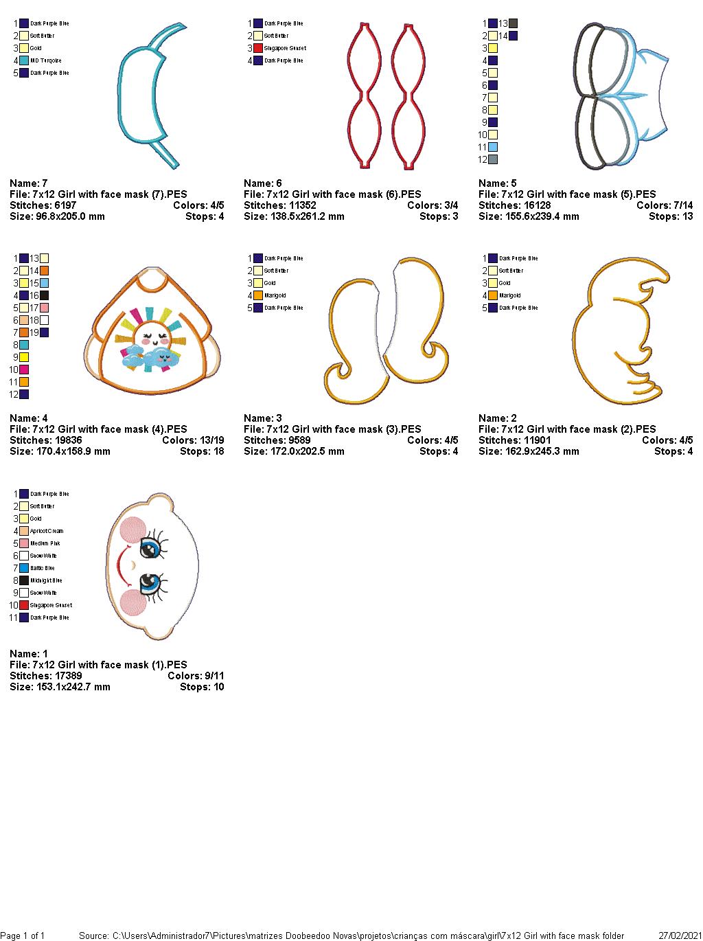 Boy and Girl with Face Mask Ornament - ITH Project - Machine Embroidery Design