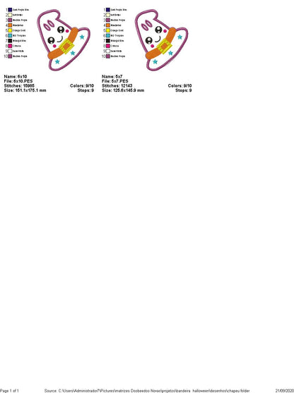 Halloween Banner with 7 Ornaments - ITH Project - Machine Embroidery Design