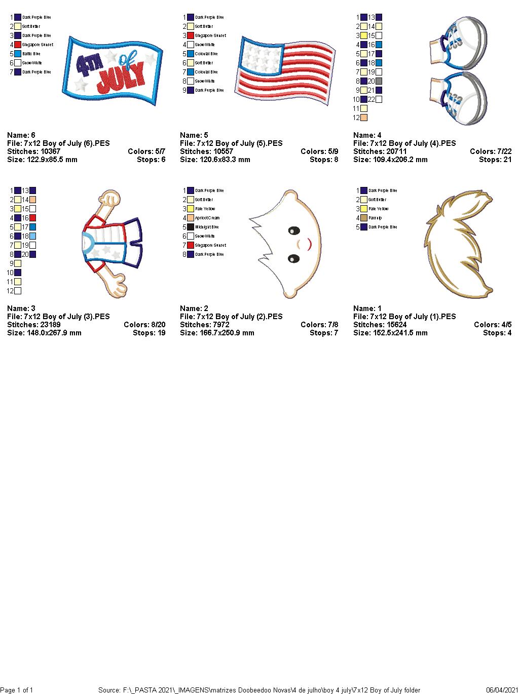 4th of July Boy Ornament - ITH Project - Machine Embroidery Design