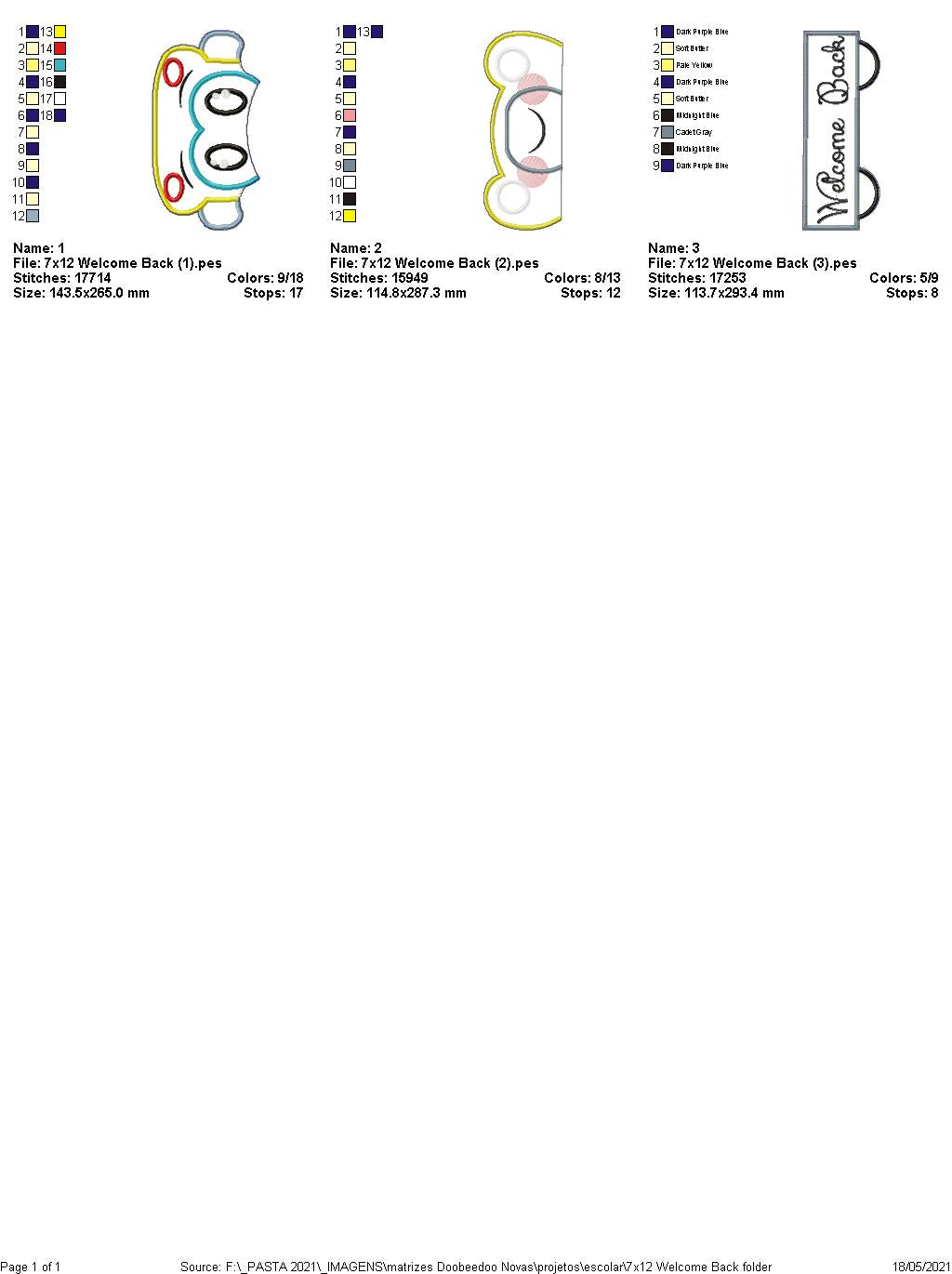 Welcome Back to School Bus Ornament - ITH Project - Machine Embroidery Design