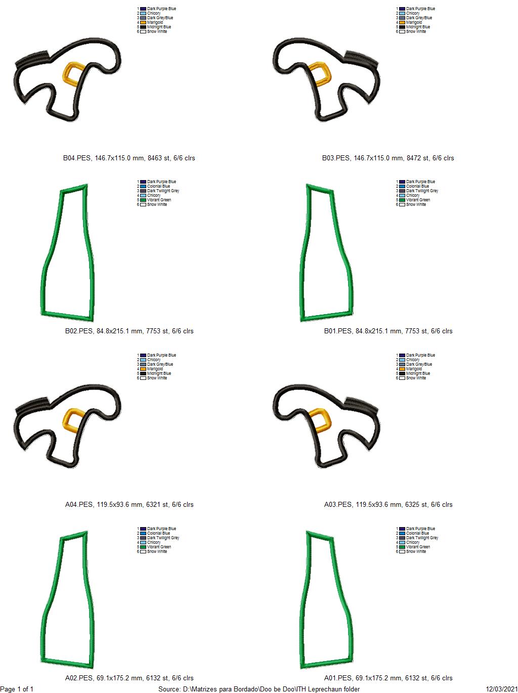 Leprechaun Legs Ornament - ITH Project - Machine Embroidery Design