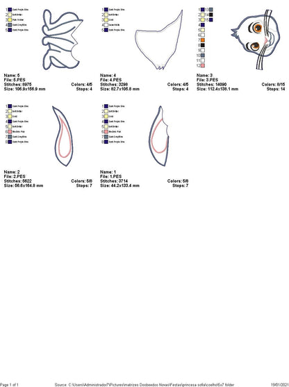 Silly Bunny Vase Ornament - ITH Project - Machine Embroidery Design