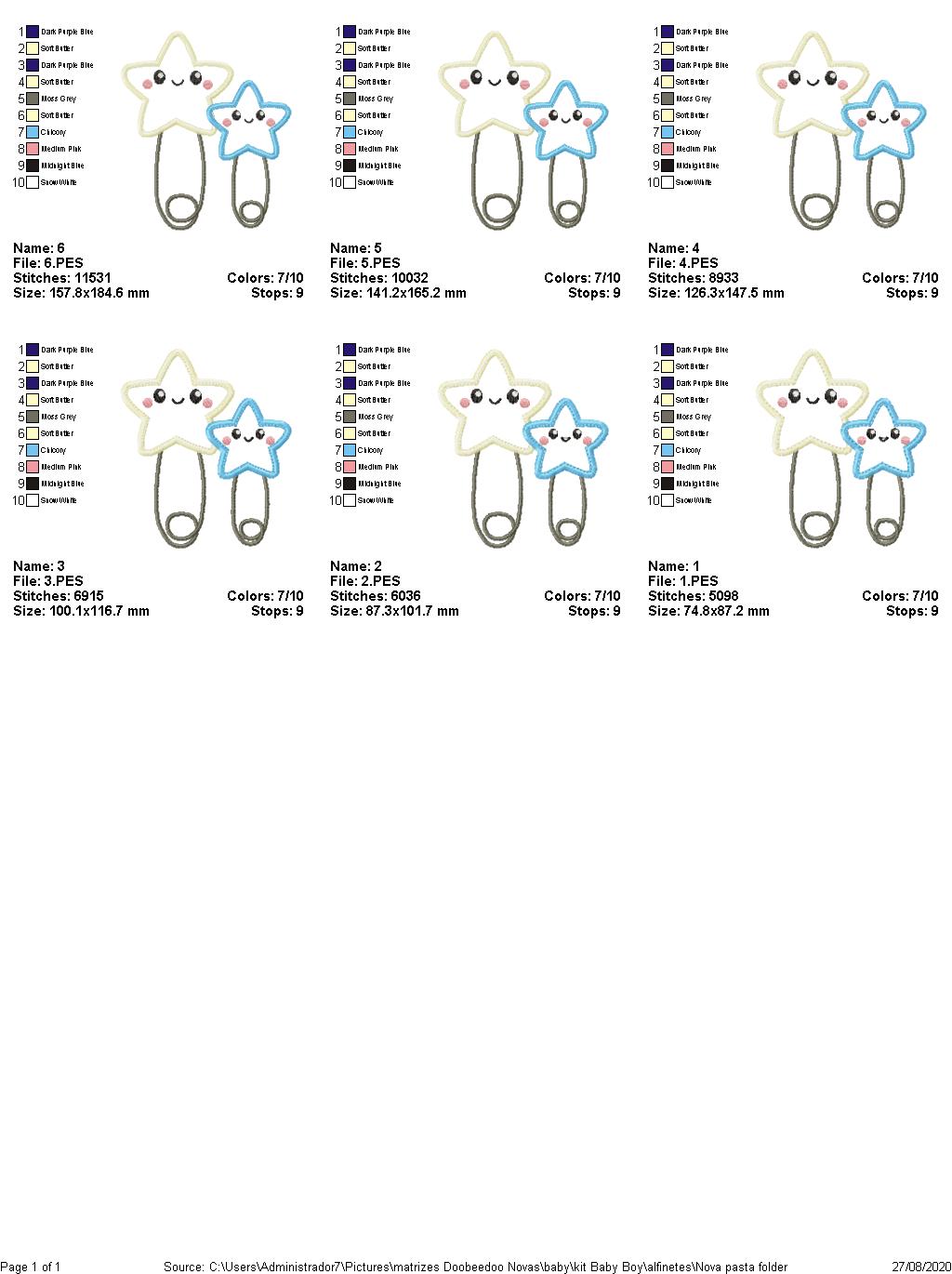 It's a boy - 7 designs 6 Sizes - Machine Embroidery Designs