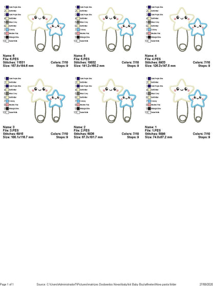 It's a boy - 7 designs 6 Sizes - Machine Embroidery Designs