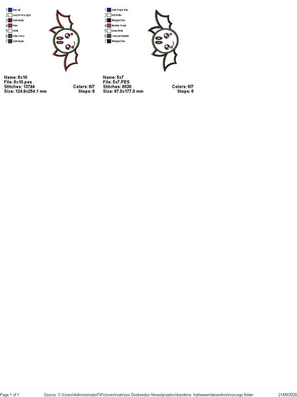 Halloween Banner with 7 Ornaments - ITH Project - Machine Embroidery Design