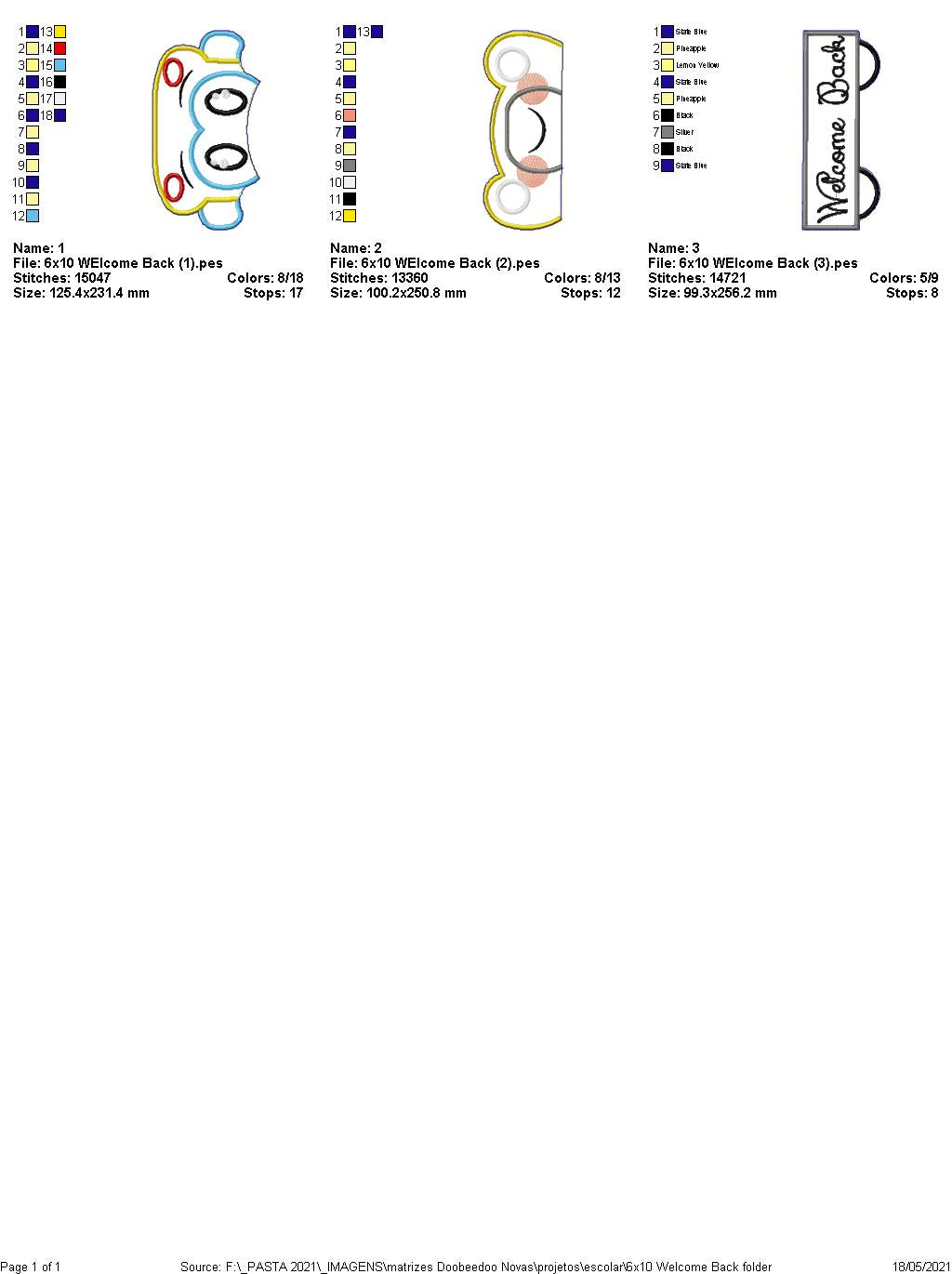 Welcome Back to School Bus Ornament - ITH Project - Machine Embroidery Design