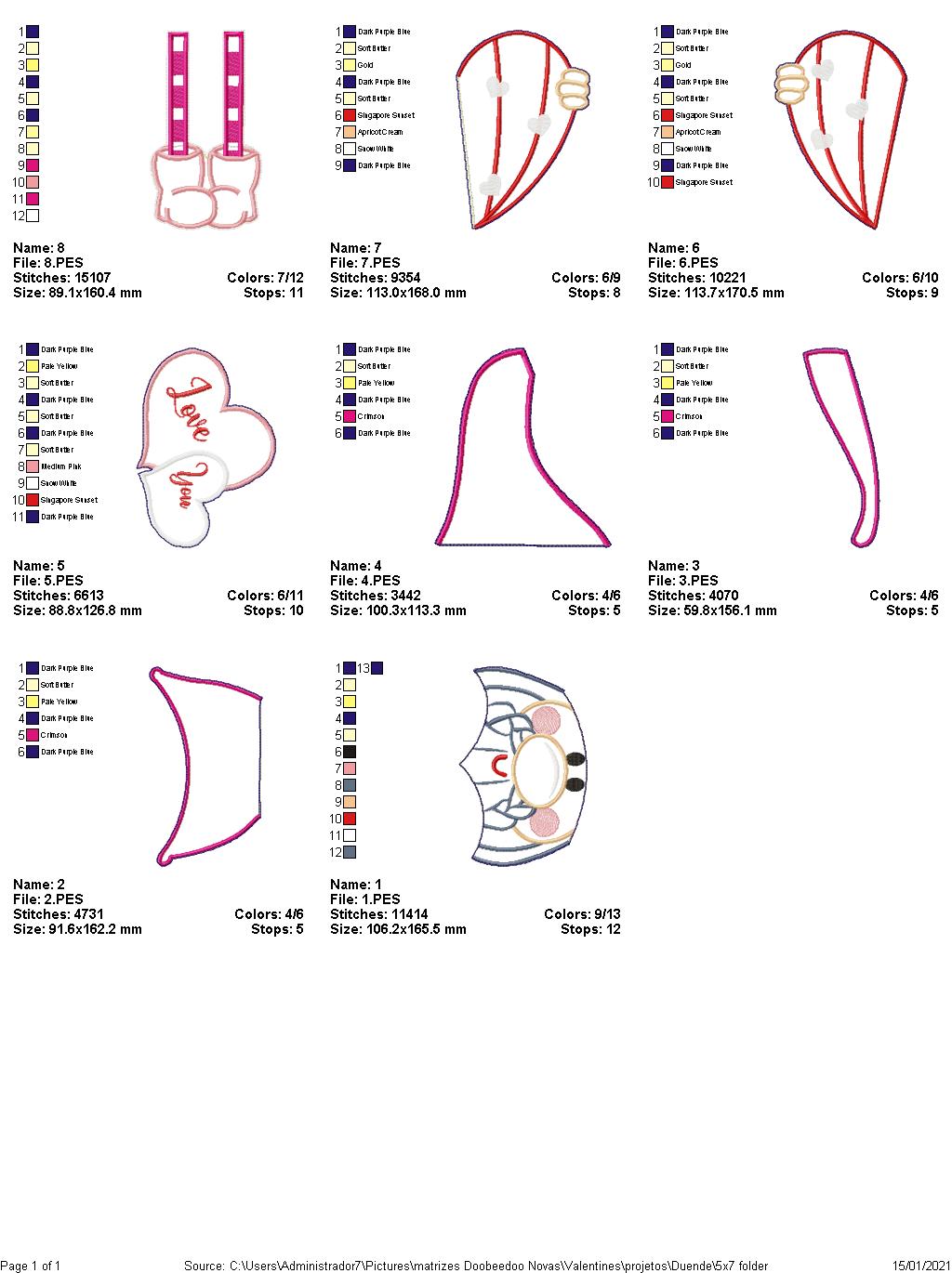 Gnome Love You Ornament - ITH Project - Machine Embroidery Design