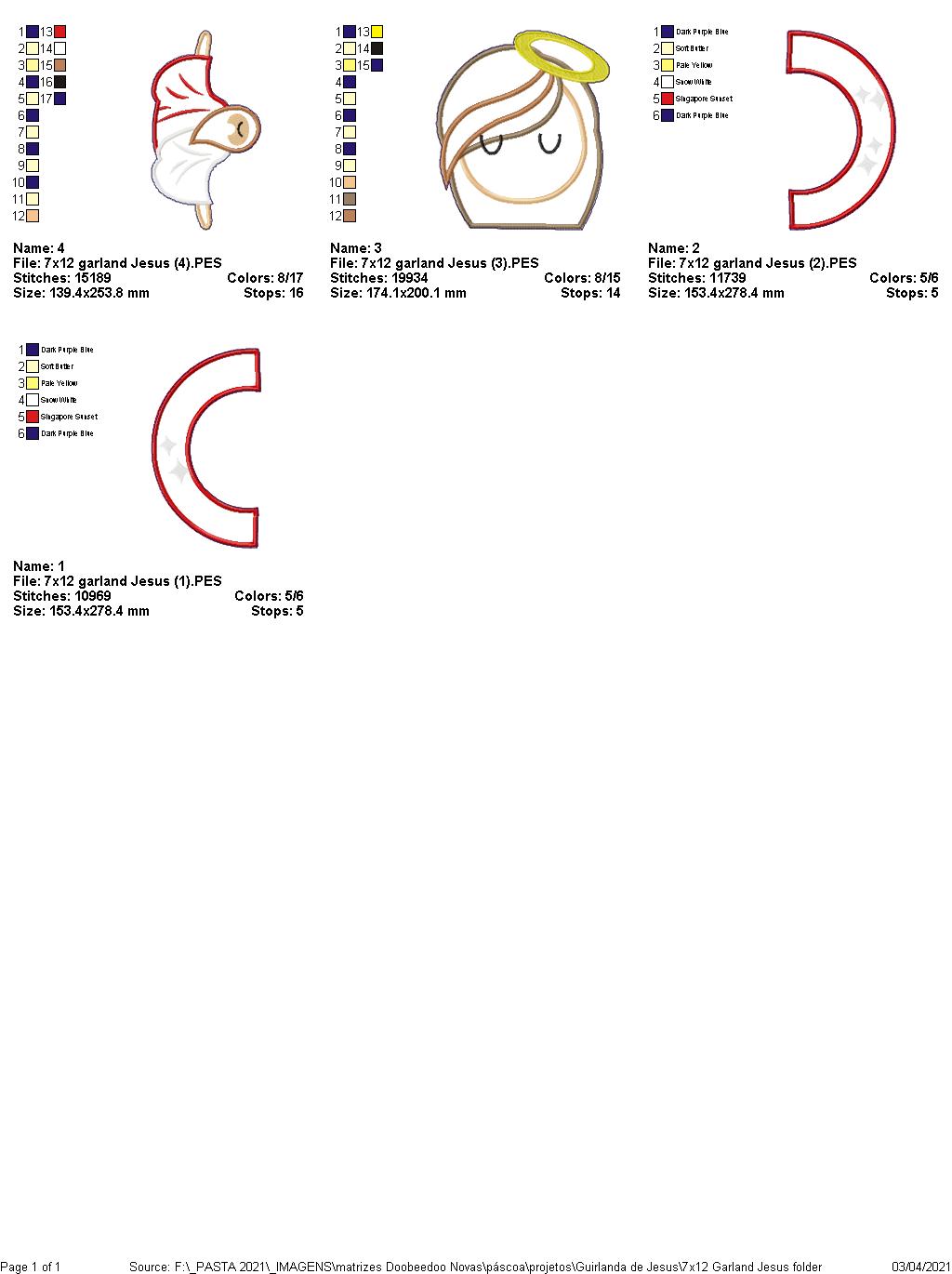 Holly Jesus Wreath - ITH Project - Machine Embroidery Design