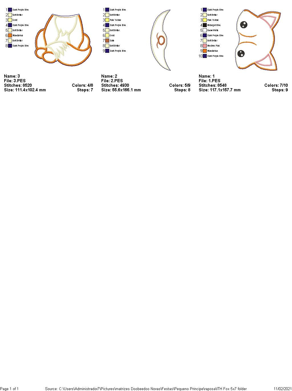 Cute Silly Fox Vase Ornament - ITH Project - Machine Embroidery Design