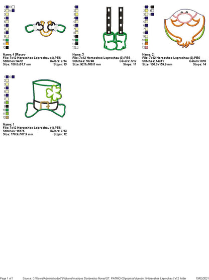 Horseshoe Gnome Ornament - ITH Project - Machine Embroidery Design