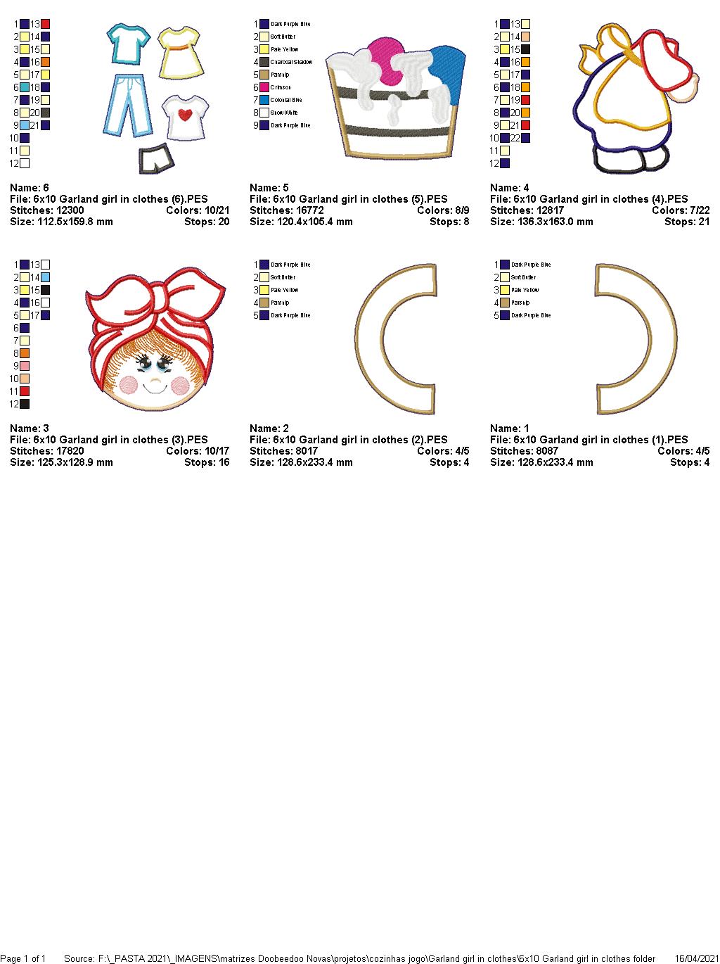 Laundry Girl Wreath - ITH Project - Machine Embroidery Design