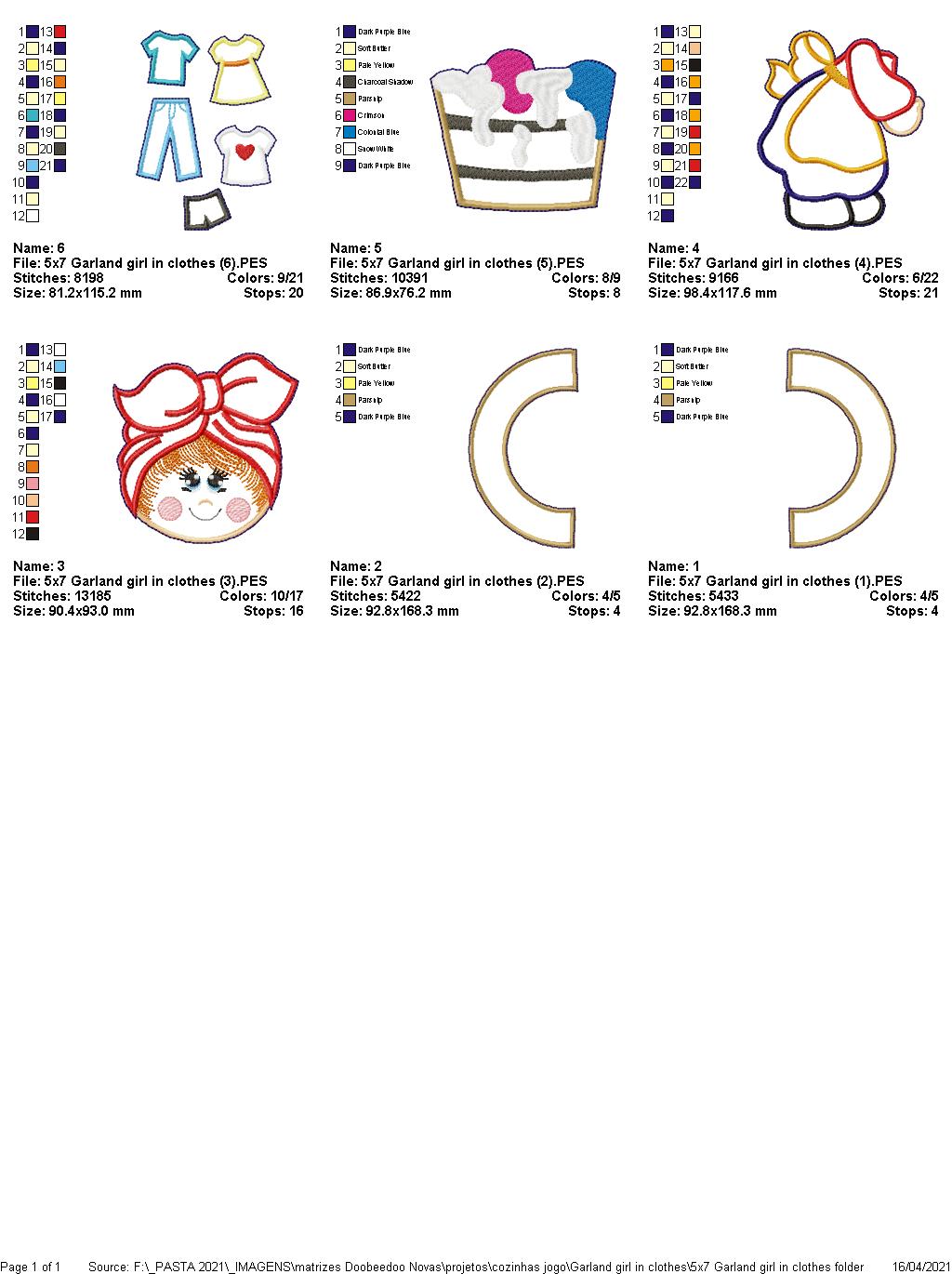 Laundry Girl Wreath - ITH Project - Machine Embroidery Design