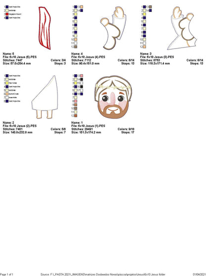 Jesus Ornament - ITH Project - Machine Embroidery Design