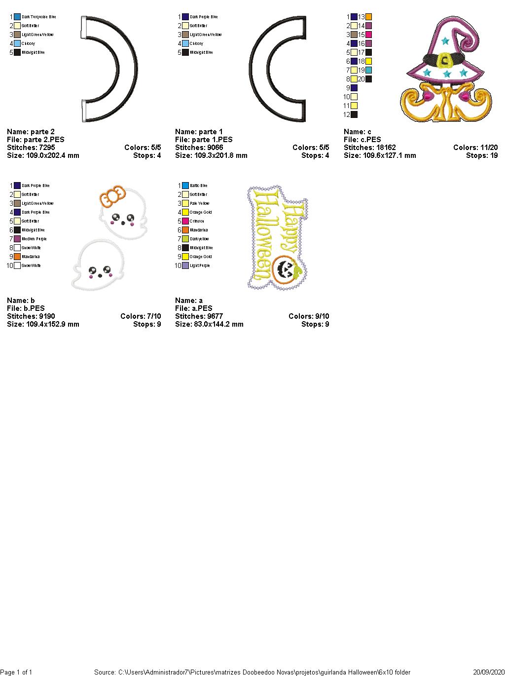 Ghosts and Which Halloween Wreath - ITH Project - Machine Embroidery Design
