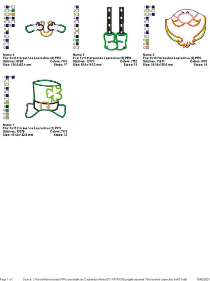 Horseshoe Gnome Ornament - ITH Project - Machine Embroidery Design