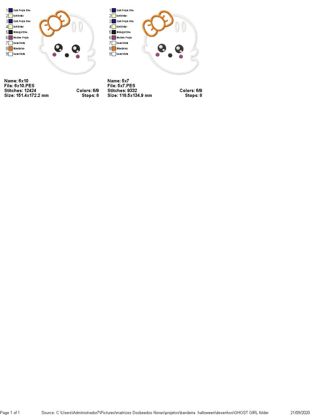 Halloween Banner with 7 Ornaments - ITH Project - Machine Embroidery Design