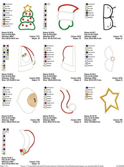 Santa Claus and Tree Door Ornament - ITH Project - Machine Embroidery Design