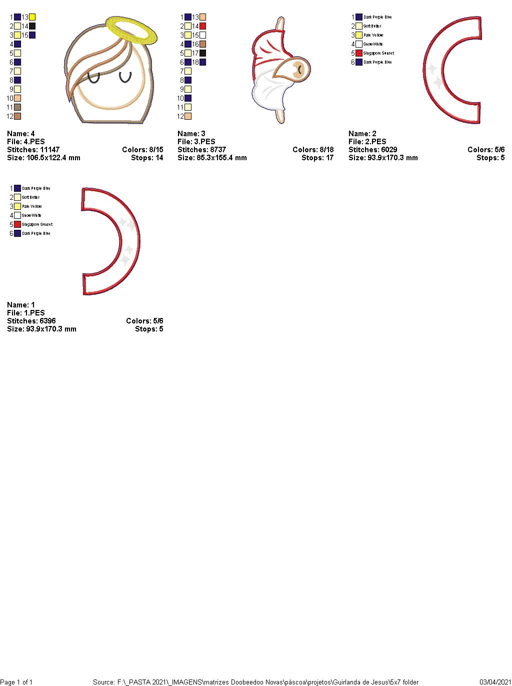 Holly Jesus Wreath - ITH Project - Machine Embroidery Design