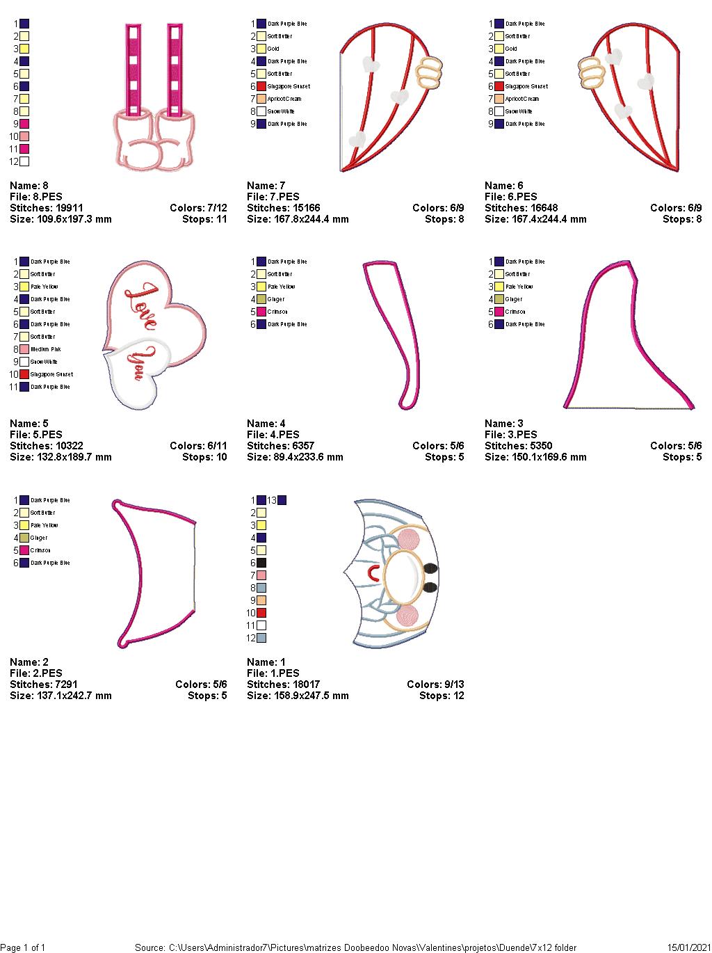 Gnome Love You Ornament - ITH Project - Machine Embroidery Design