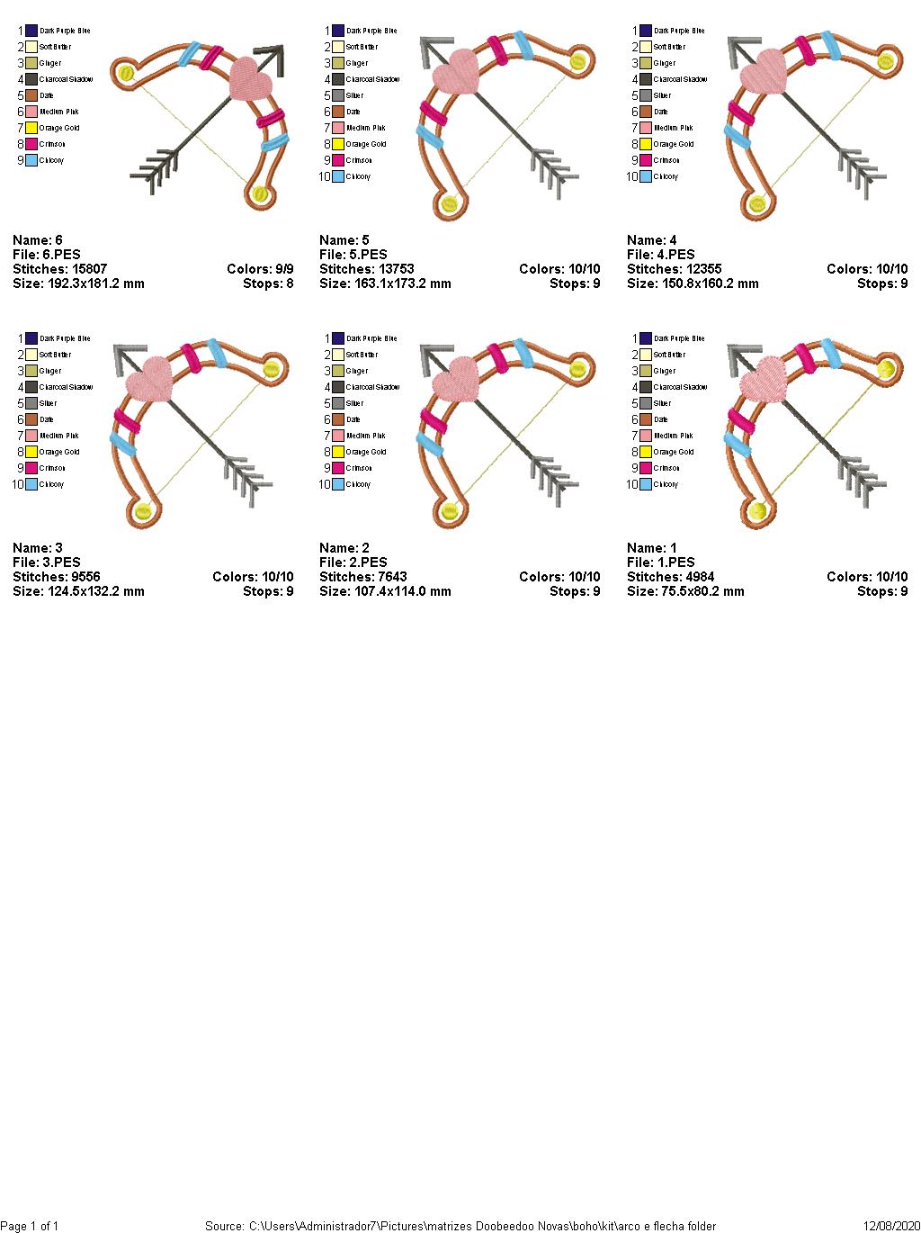 Indian Boho embroidery - Applique - 6 Sizes and 5 Designs  - Machine Embroidery Design