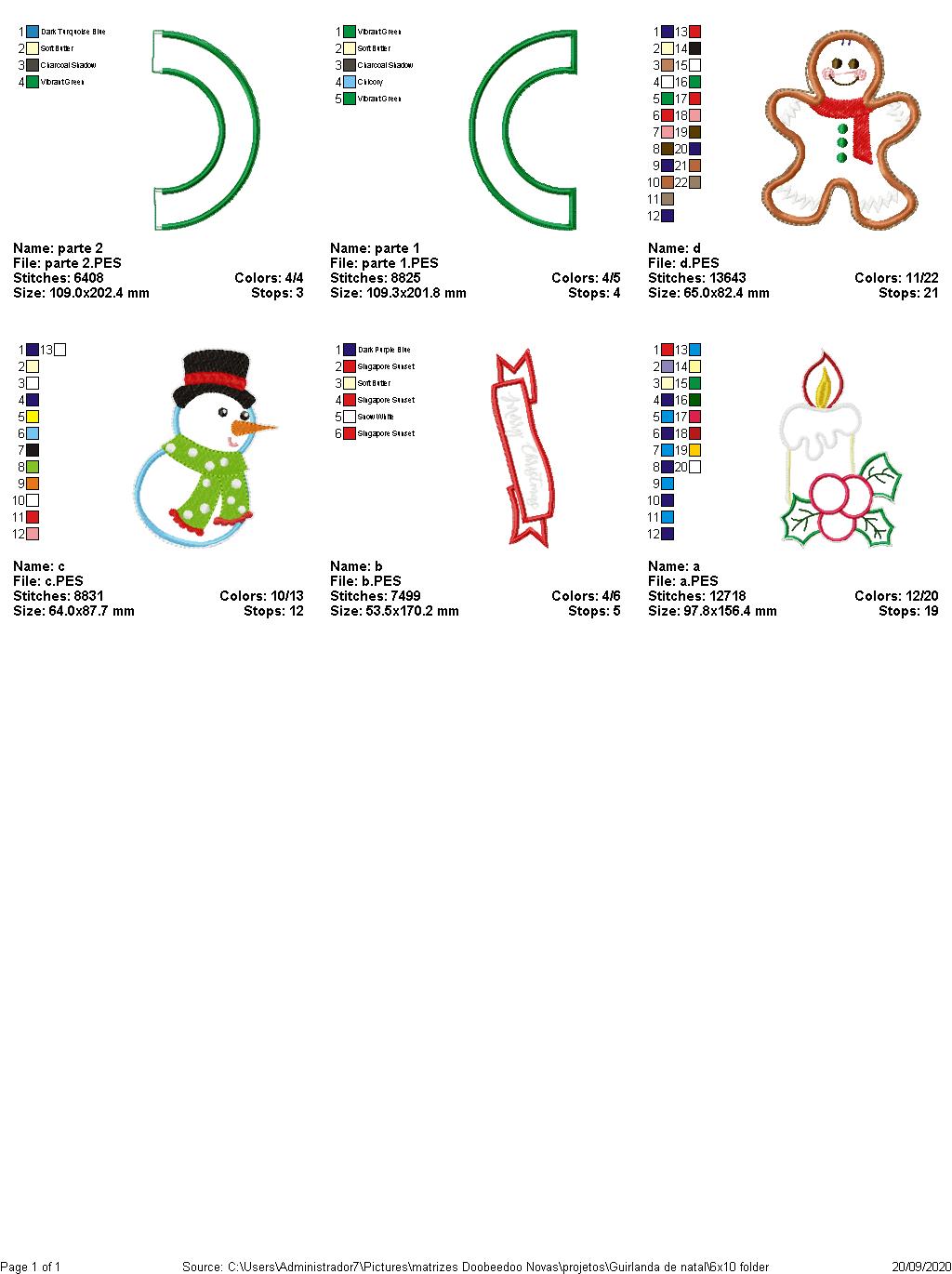 Christmas Ornaments Wreath - ITH Project - Machine Embroidery Design