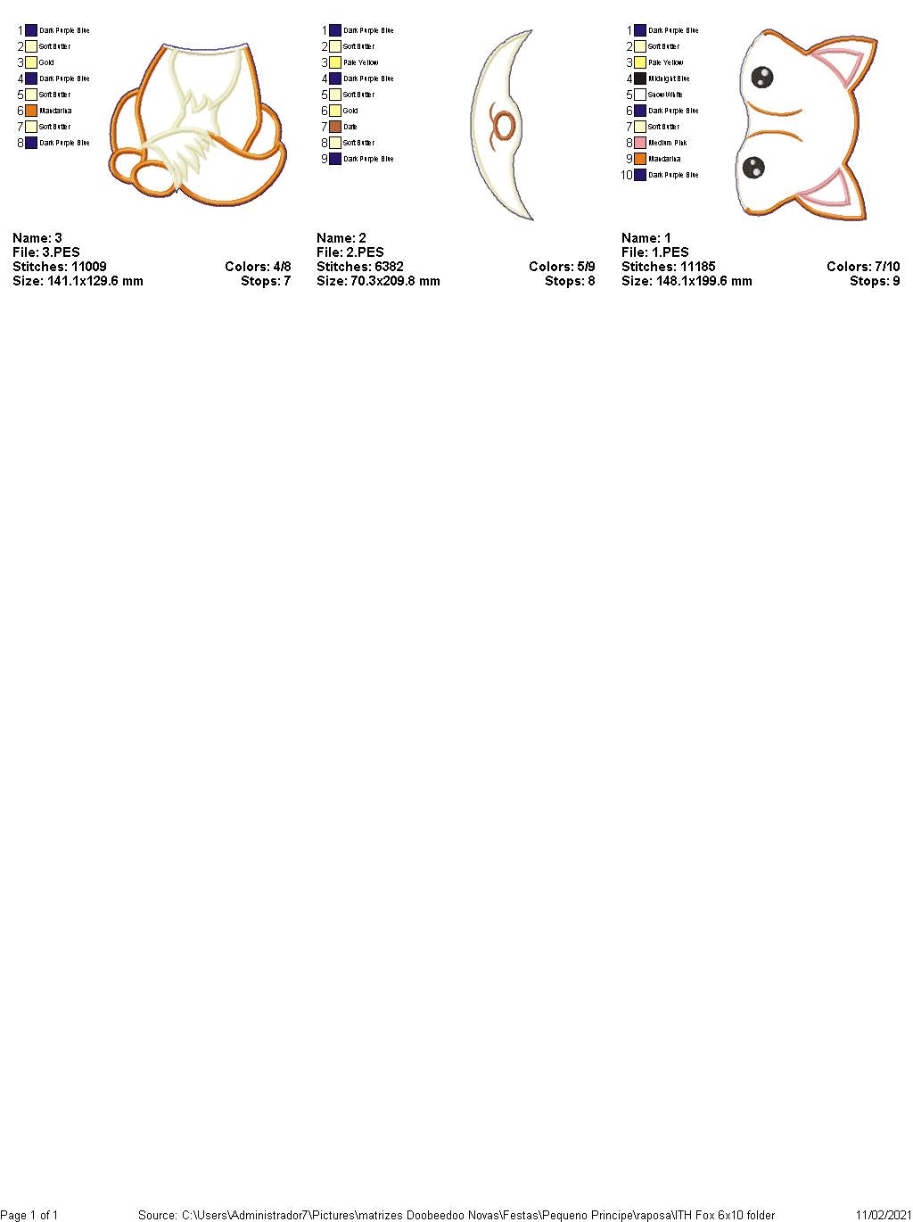 Cute Silly Fox Vase Ornament - ITH Project - Machine Embroidery Design