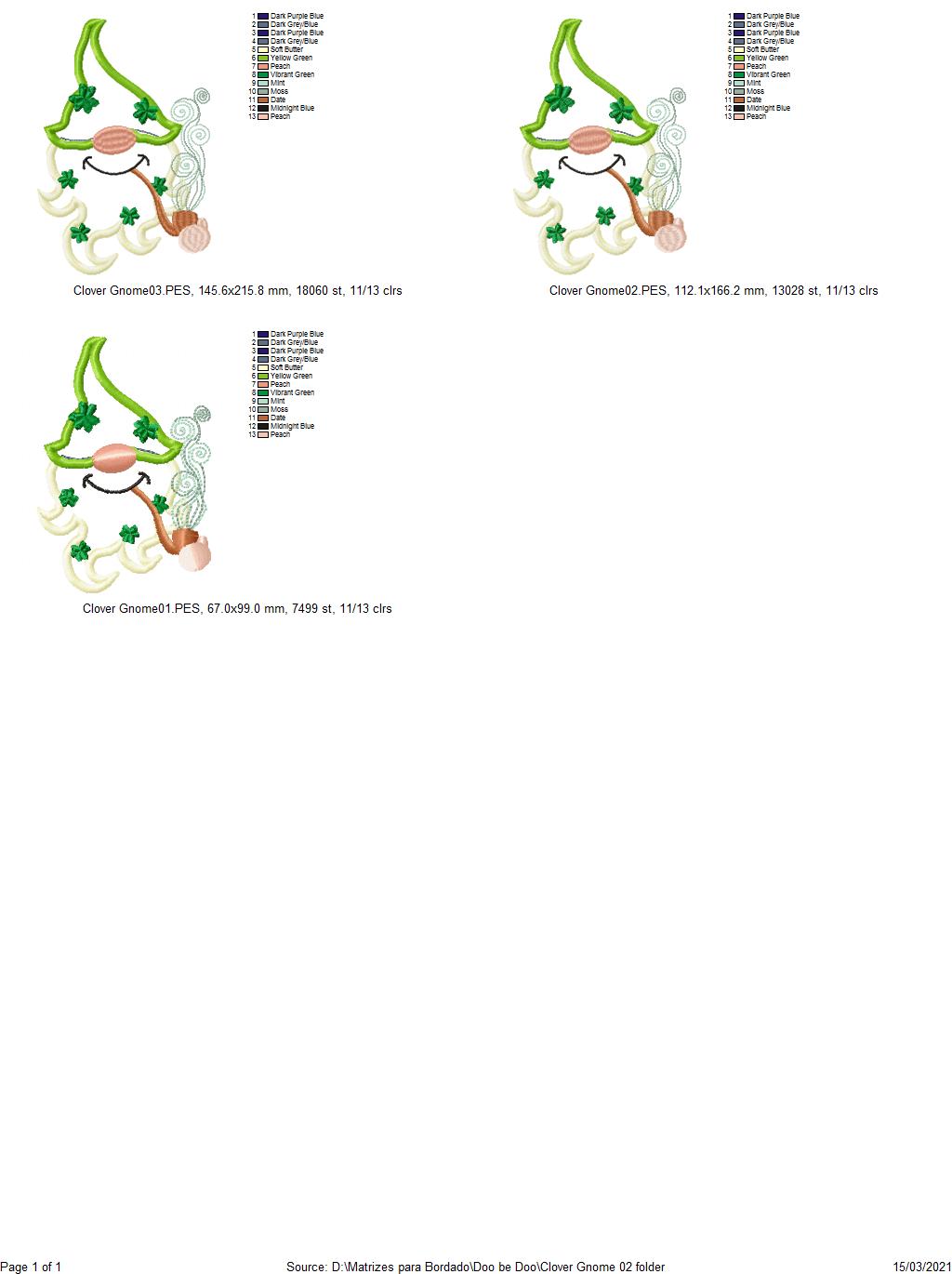 Clover Gnome  - Applique