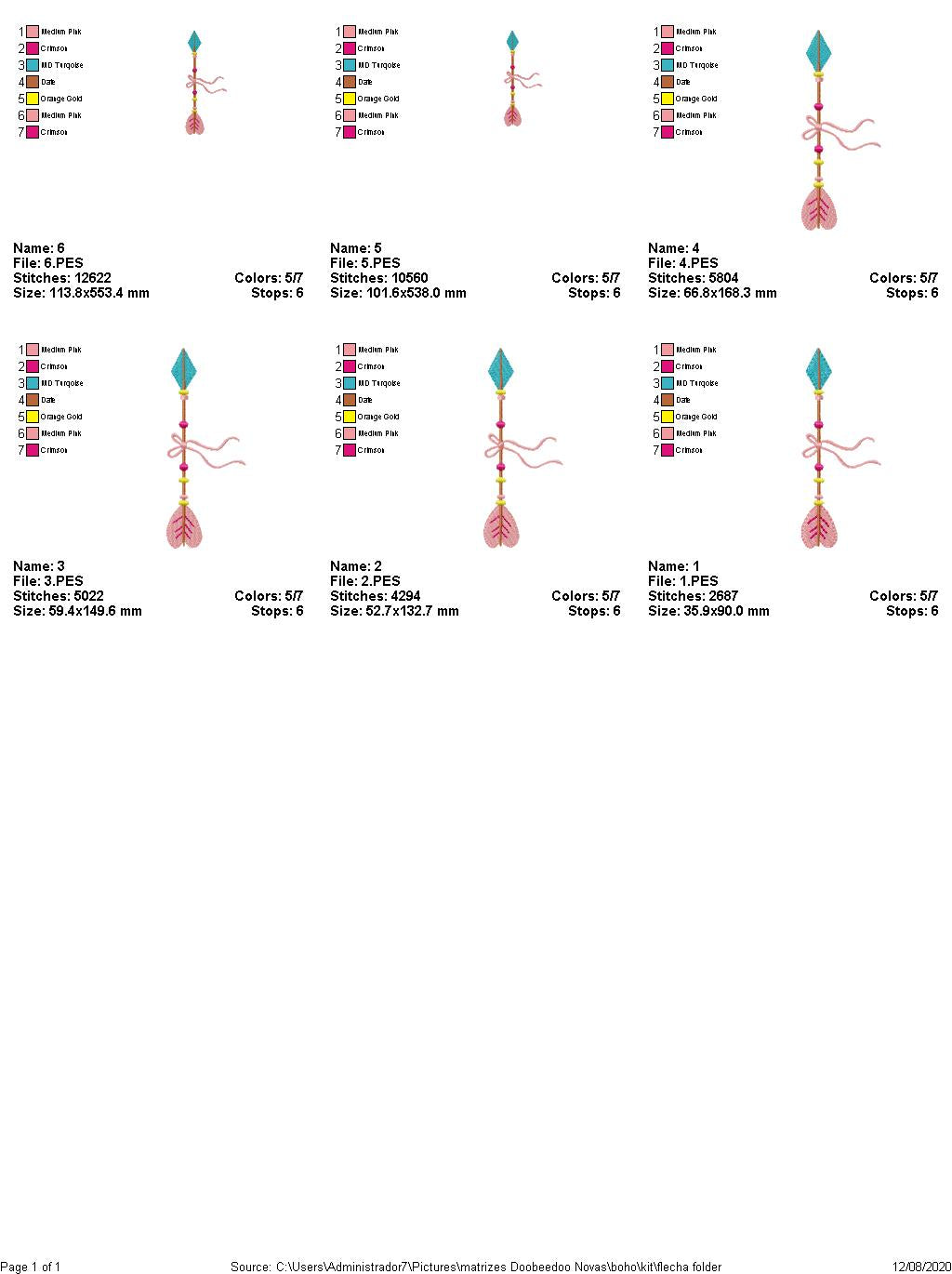 Indian Boho embroidery - Applique - 6 Sizes and 5 Designs  - Machine Embroidery Design