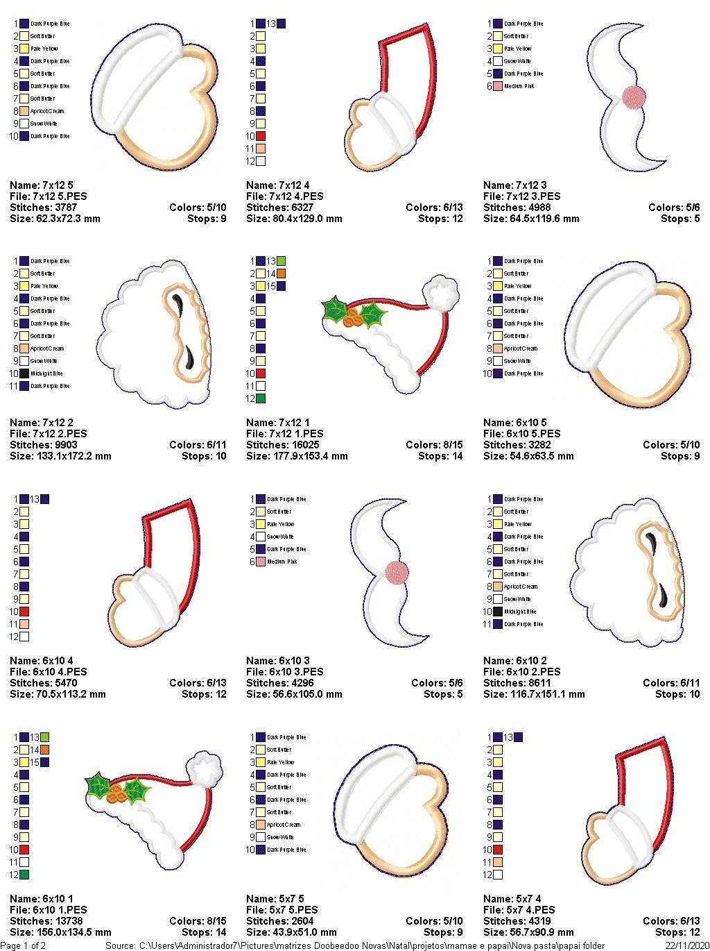 Mr. and Mrs. Claus Wreath - ITH Project - Machine Embroidery Design