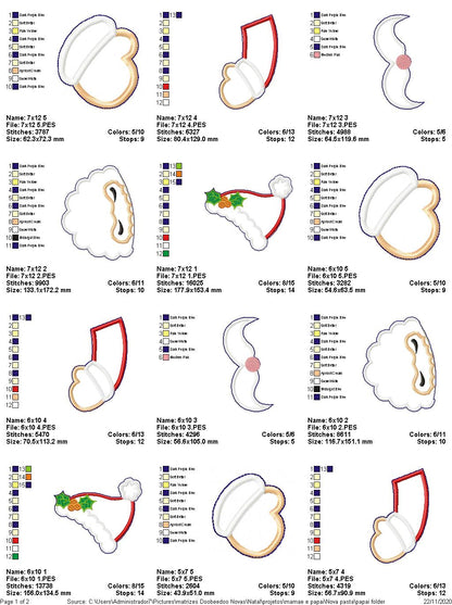 Mr. and Mrs. Claus Wreath - ITH Project - Machine Embroidery Design