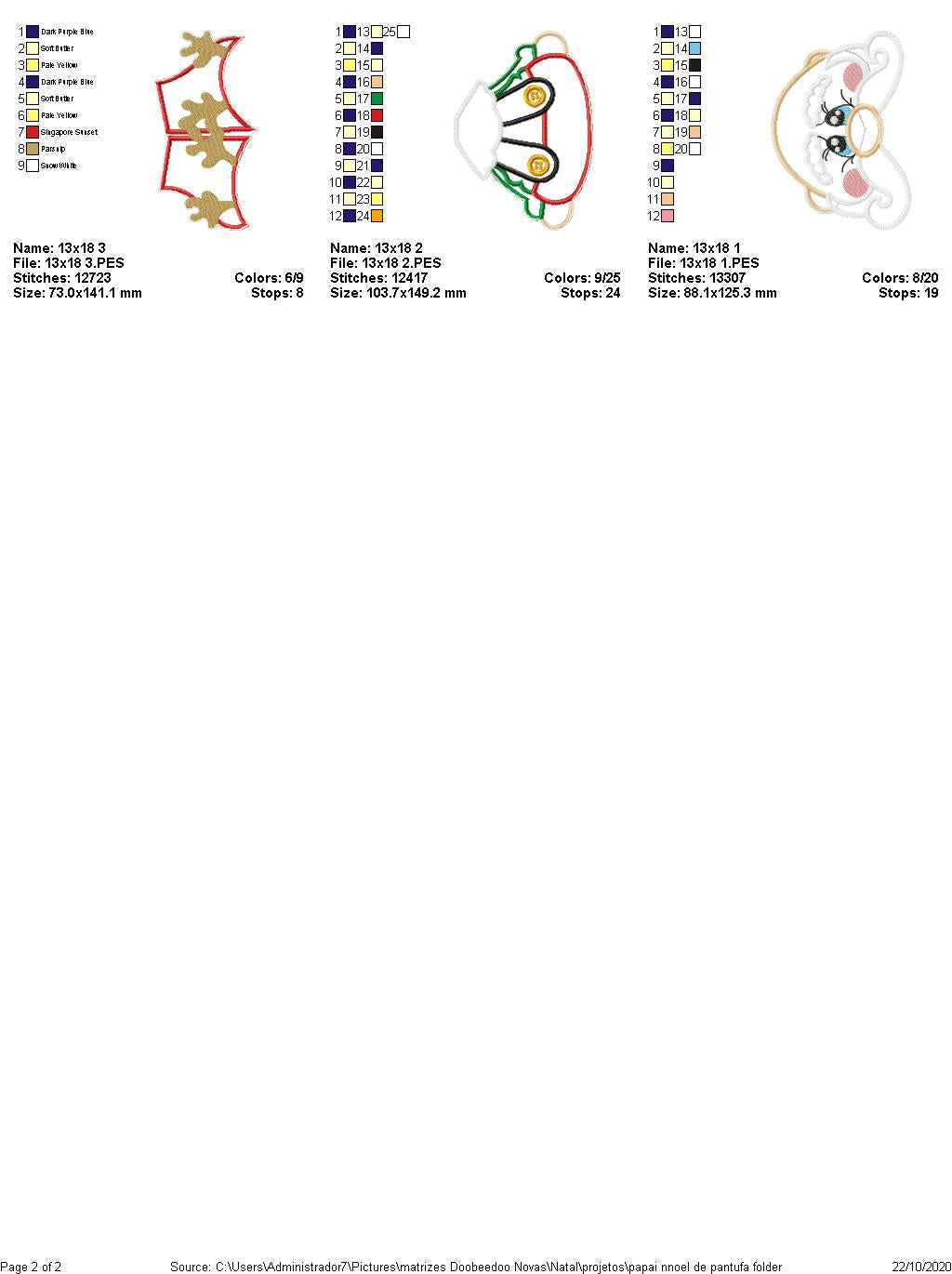 Mr. and Mrs. Claus Door Ornament - ITH Project - Machine Embroidery Design