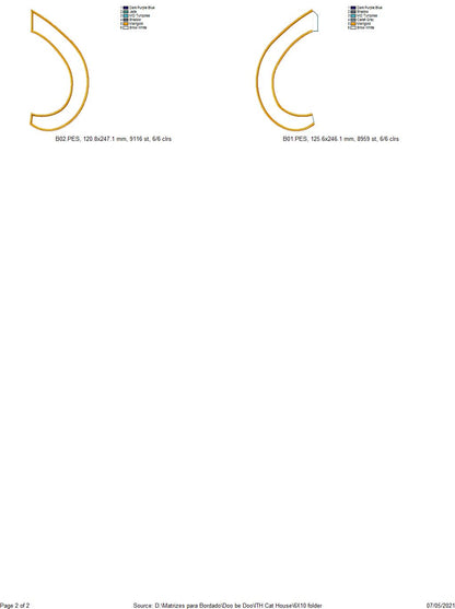 Cats in Love Wreath - ITH Project - Machine Embroidery Design